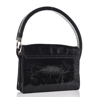 Miu Miu Patent Buckle Flap Handbag Black 3 of 8