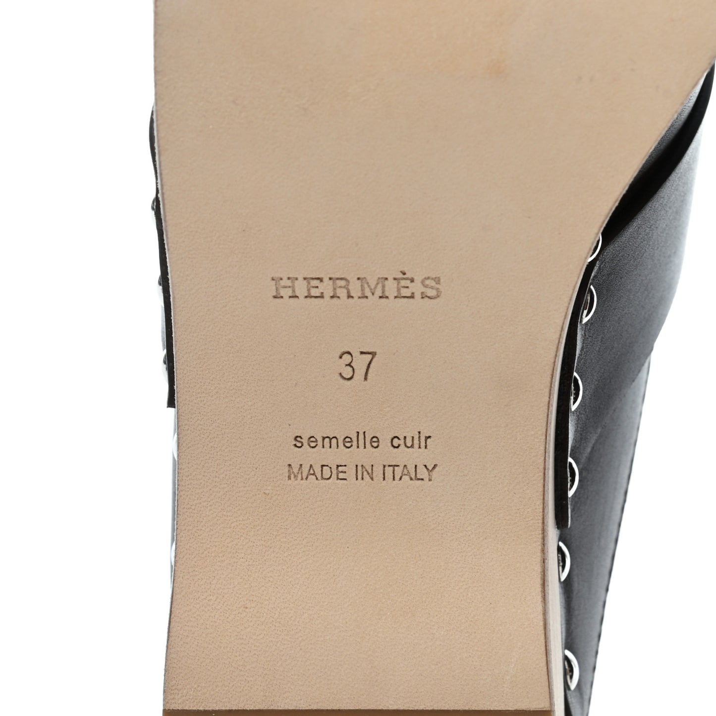 Calfskin Calya Mules 37 Cafe