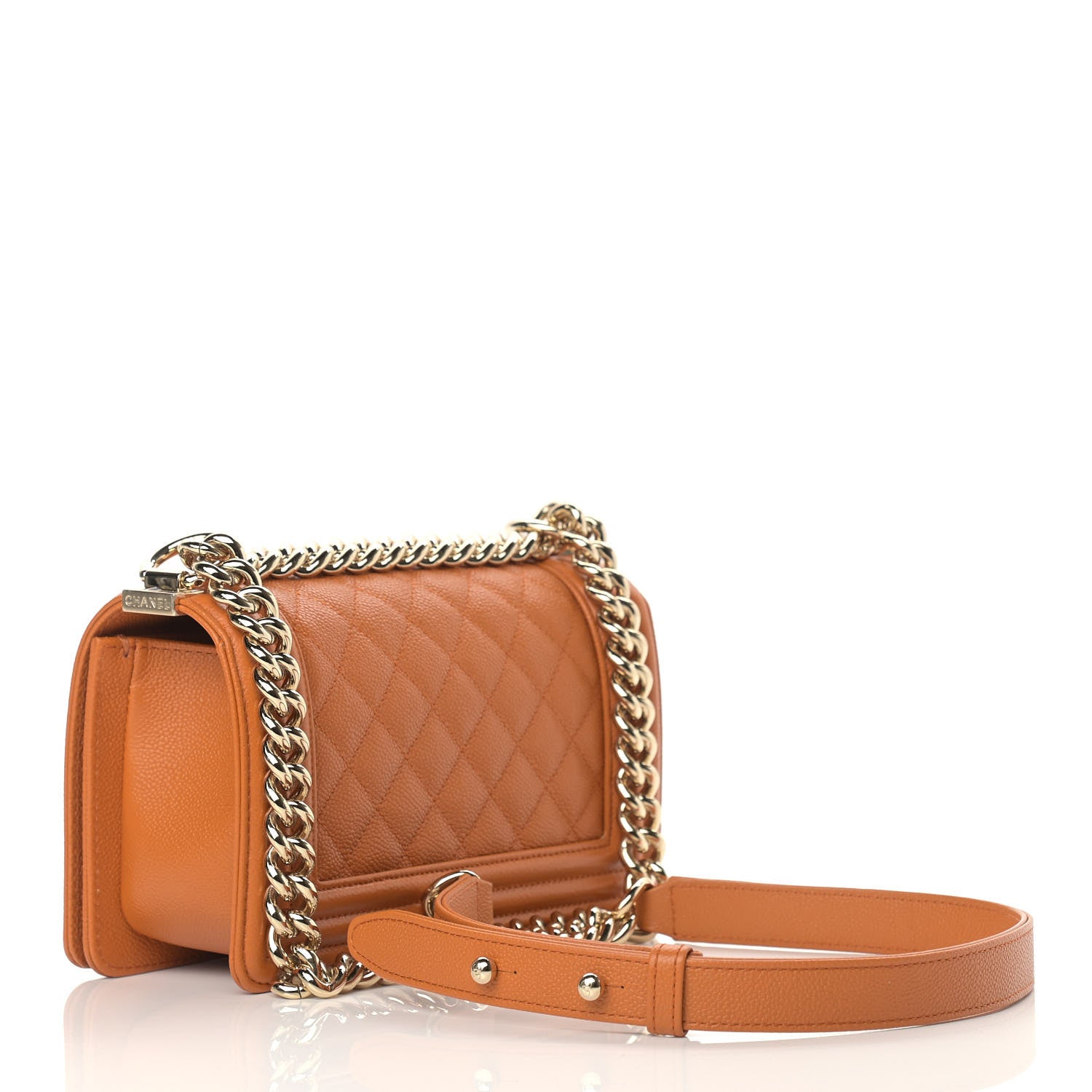 Chanel Caviar Quilted Small Boy Flap Light Brown 3 of 12