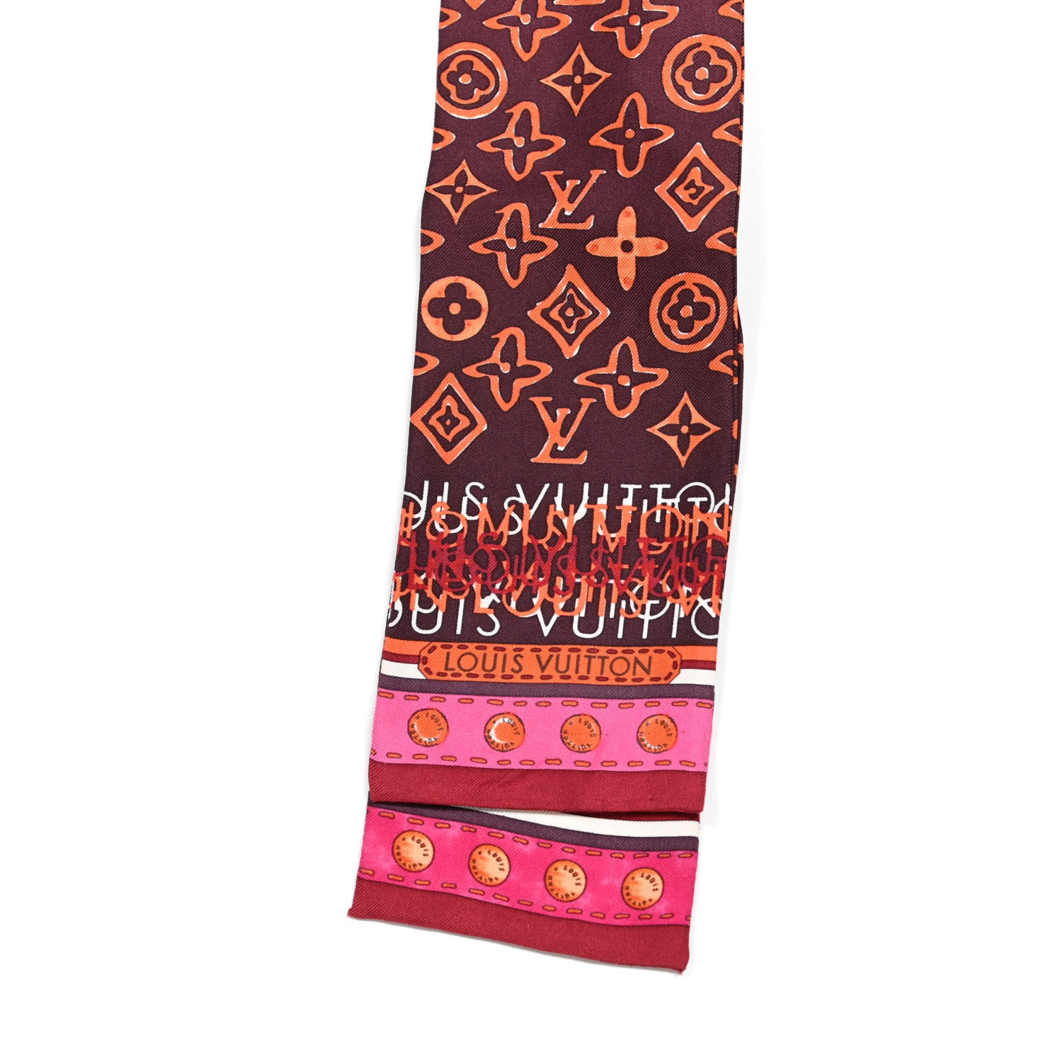 Louis Vuitton Silk Monogram Map Bandeau 2 of 4