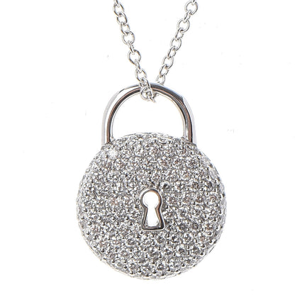 Tiffany Platinum Diamond Lock Pendant 3 of 6