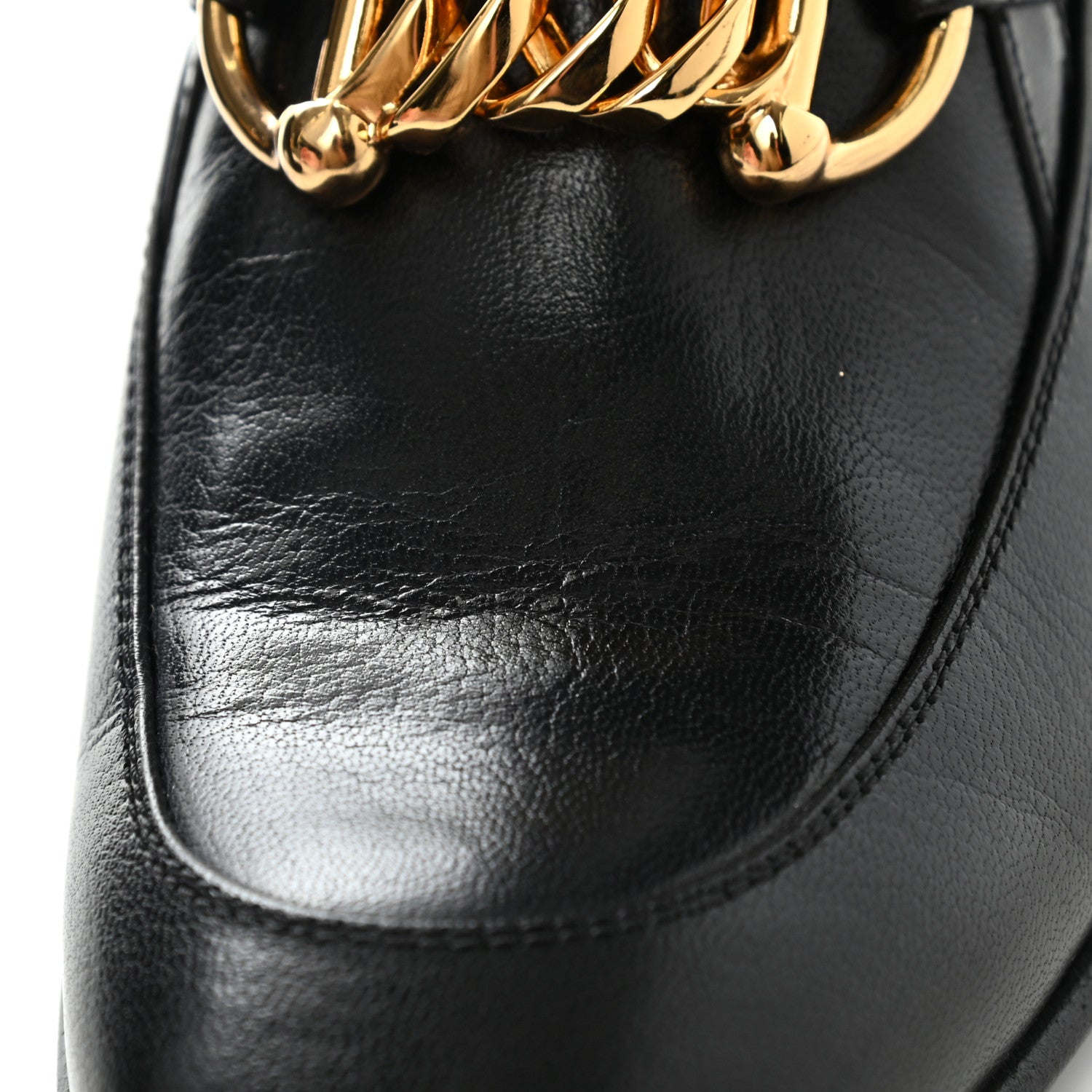 Gucci Goatskin Kitten Chain Horsebit Ankle Boots 39.5 Black 10 of 11