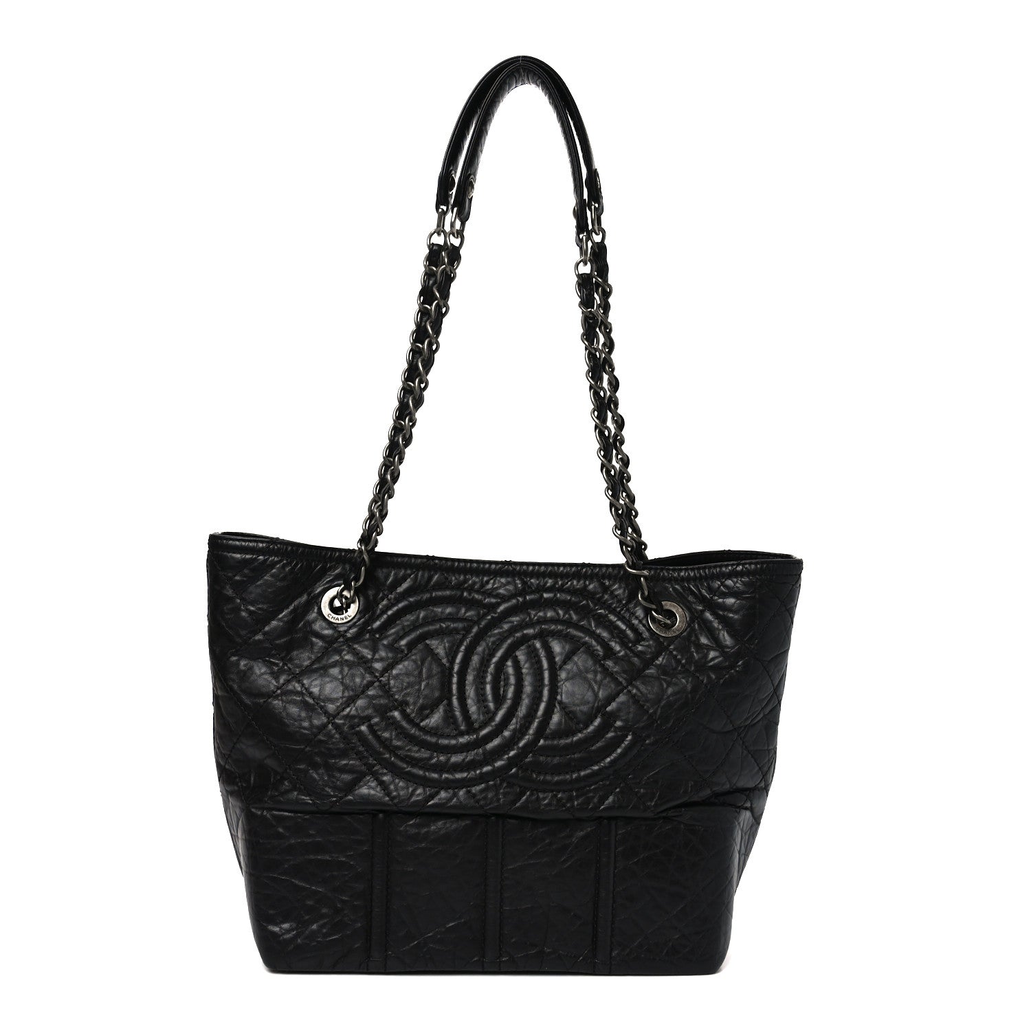 Chanel Aged Calfskin Small Shopping in Moscow Tote Black 1 of 10