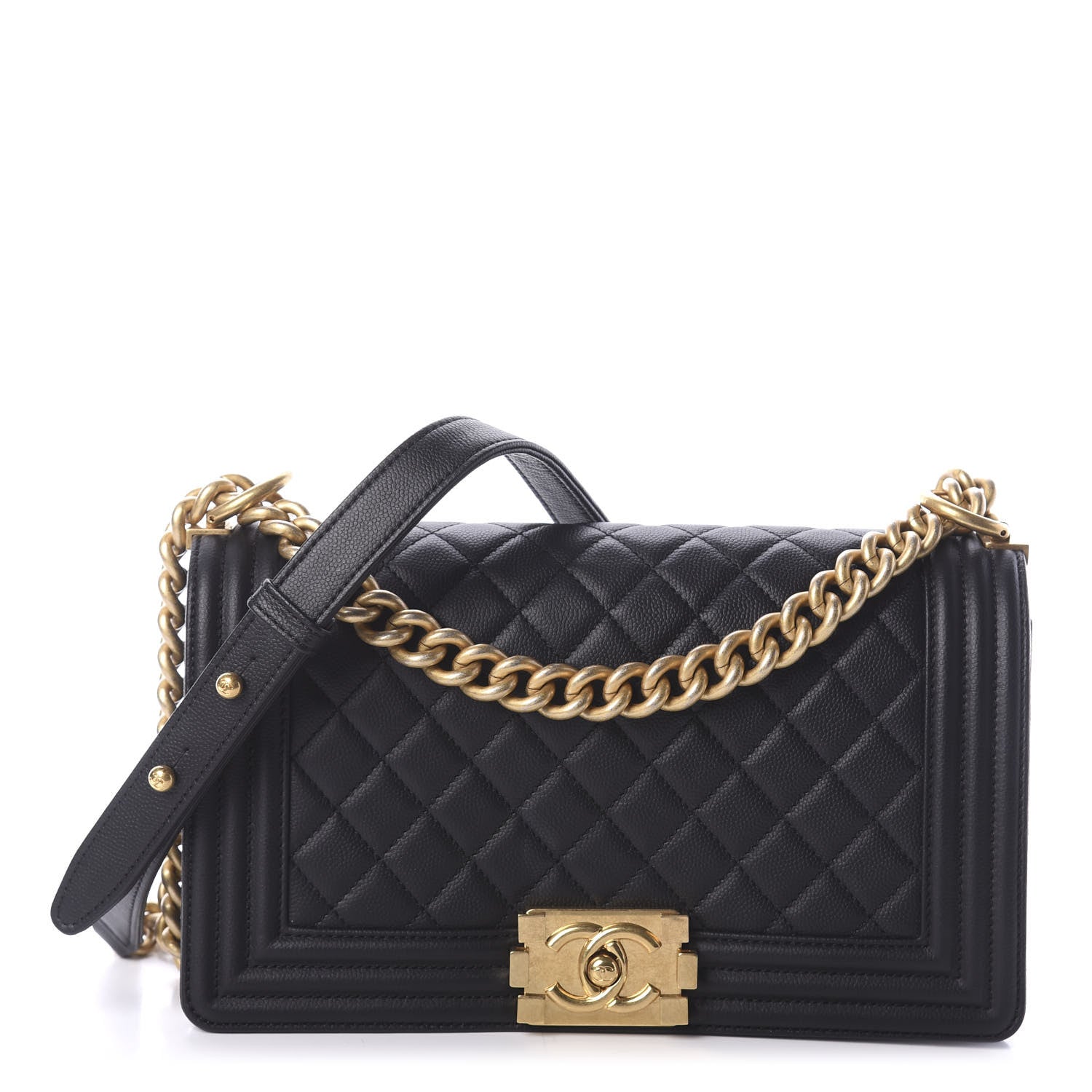 Chanel Caviar Quilted Medium Boy Flap Black 1 of 9