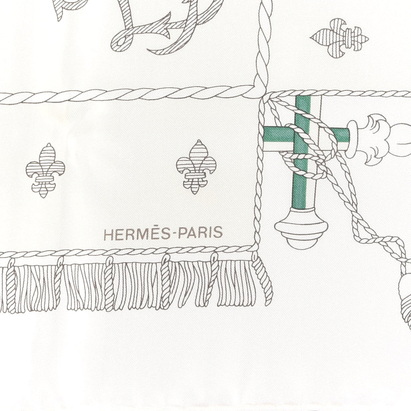 Silk Vue Du Carrosse De La Galere La Reale Scarf 90 Blanc Creme Rouge