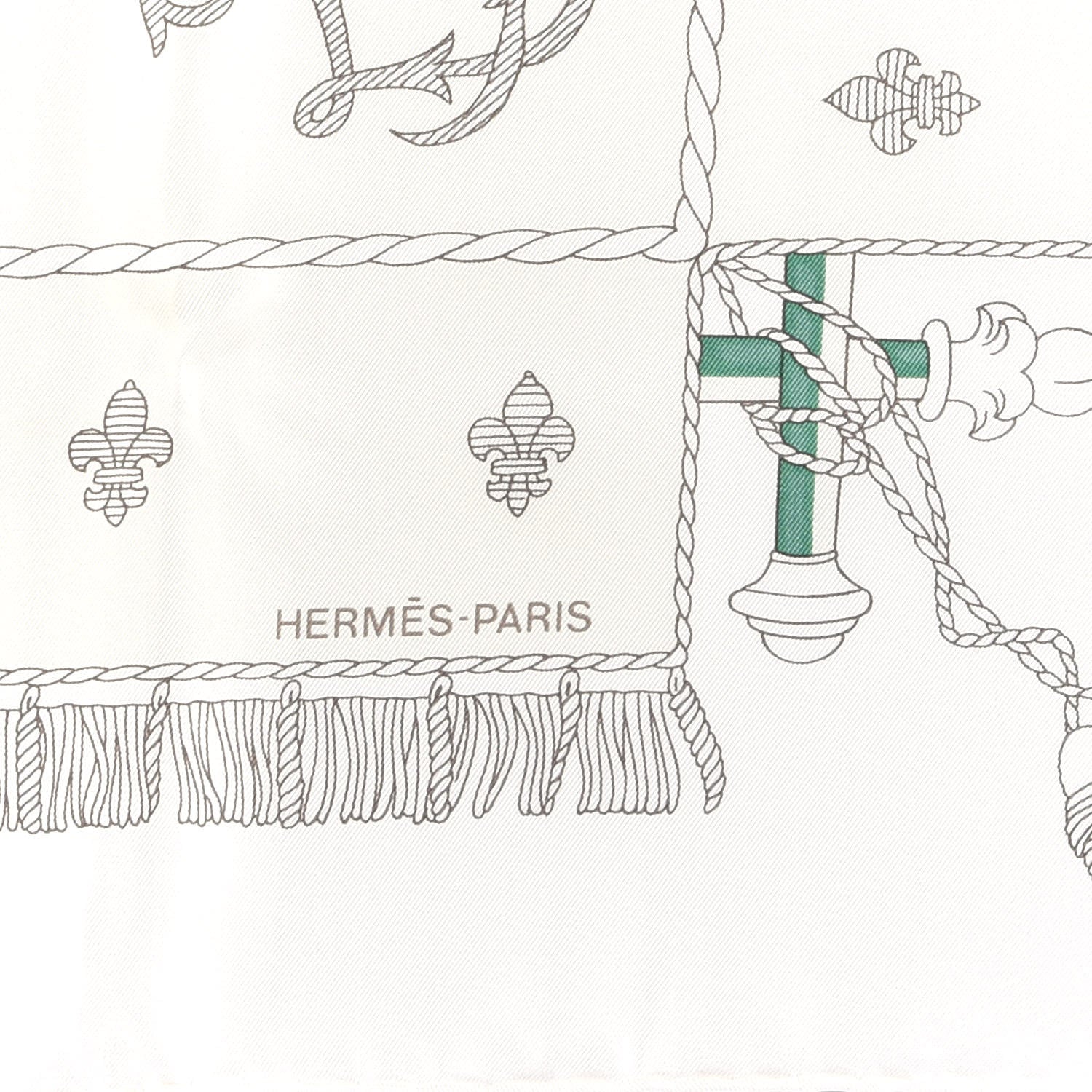 Hermes Silk Vue Du Carrosse De La Galere La Reale Scarf 90 Blanc Creme Rouge 5 of 6