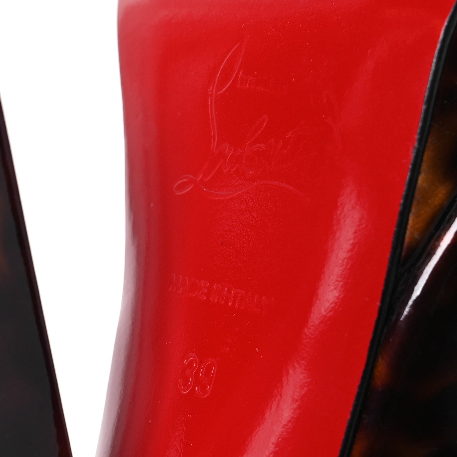 Christian Louboutin Patent Tortoiseshell New Marpoil 120 Slingback Pumps 39 Tartaruga 8 of 14
