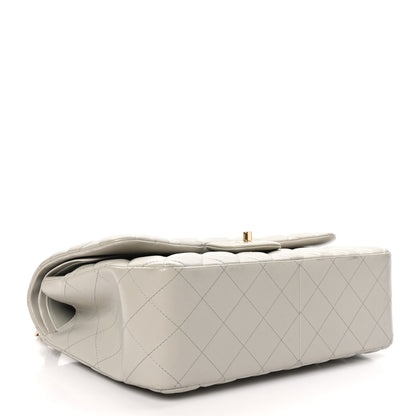 Chanel Lambskin Quilted Jumbo Double Flap Grey 4 of 12
