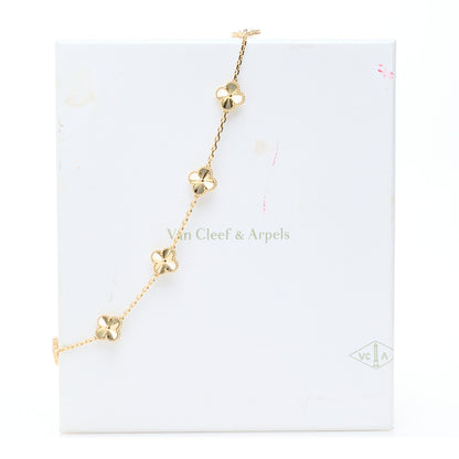 Van Cleef & Arpels 18K Yellow Gold 10 Motifs Guilloche Vintage Alhambra Necklace 7 of 7