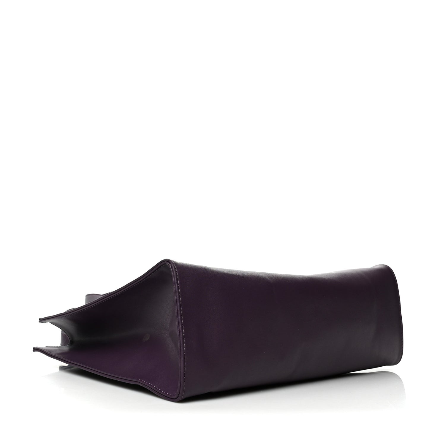 Vegan Leather Medium Shopping Bag Eggplant