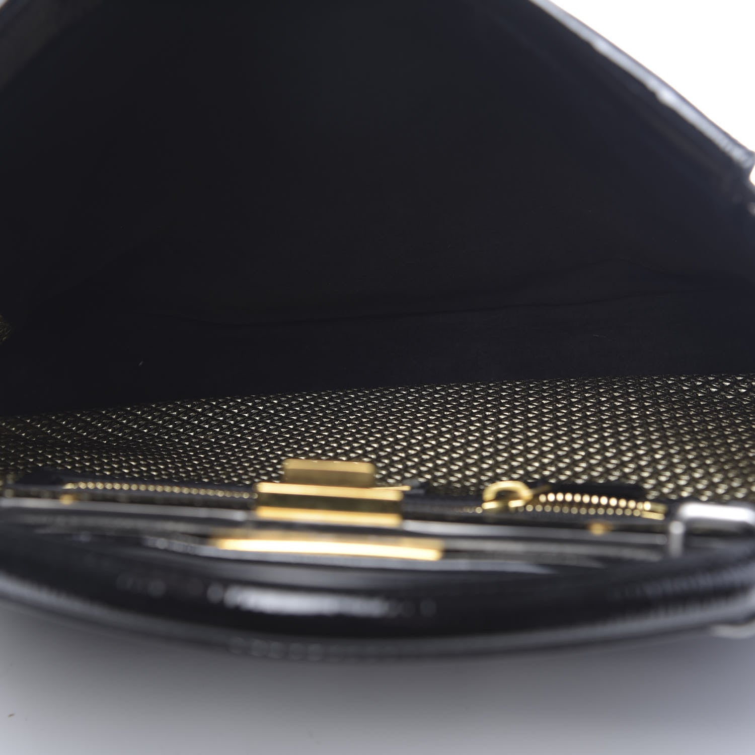 Fendi Patent Large Peekaboo Iconic Satchel Black 6 of 11