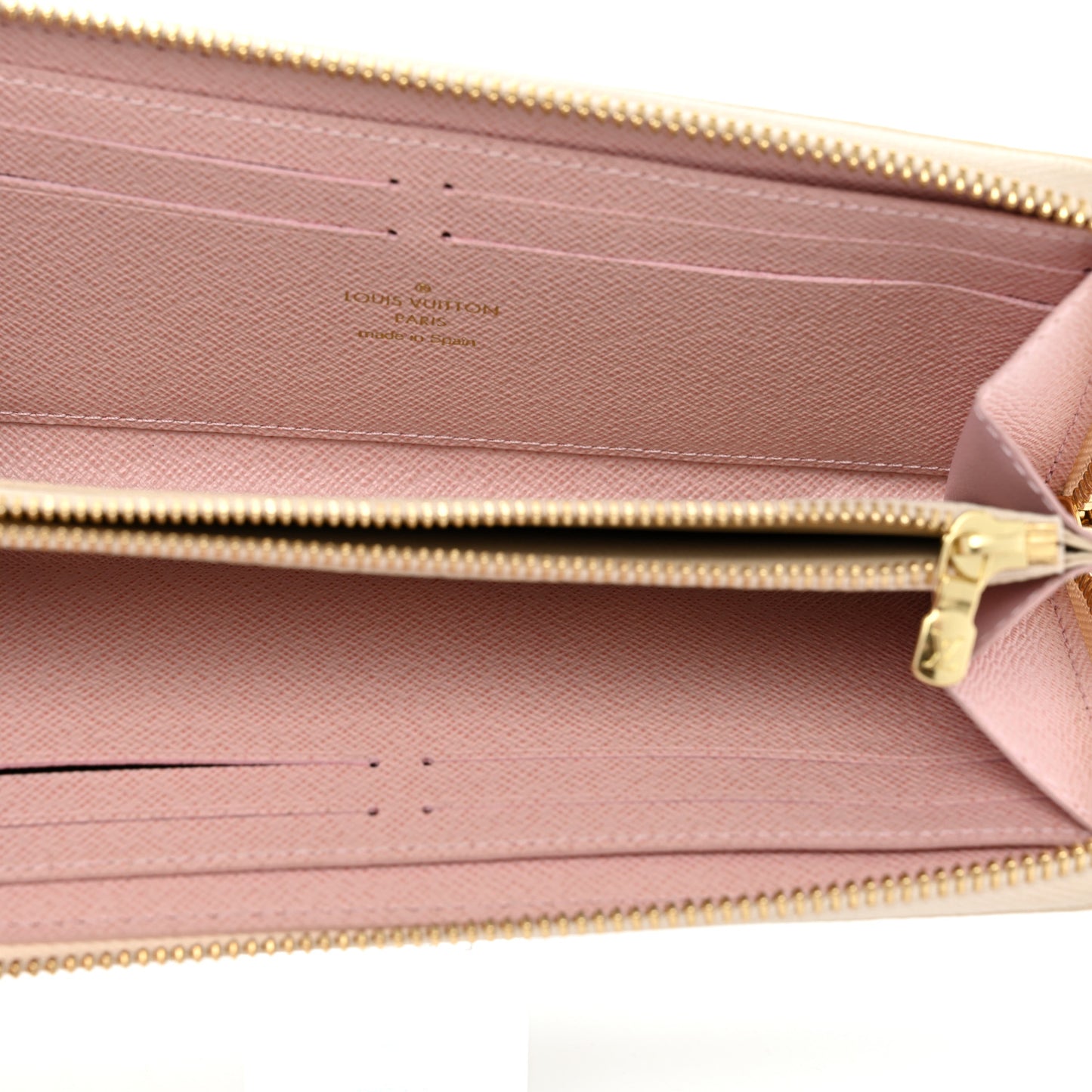 Damier Azur Clemence Wallet Rose Ballerine