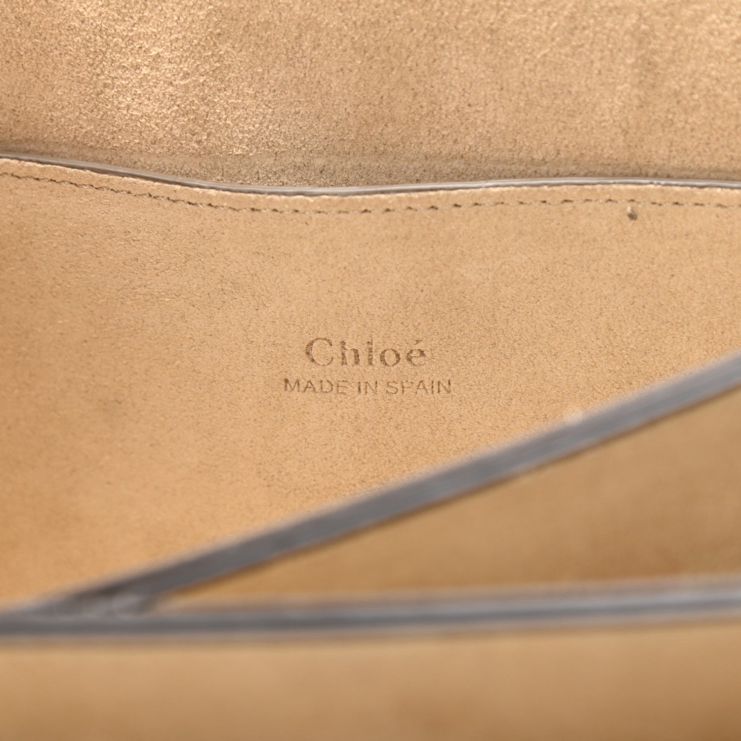 Chloe Suede Calfskin Small Faye Shoulder Bag Motty Grey 6 of 8