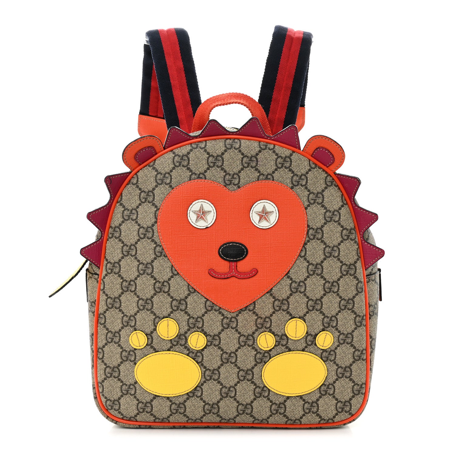 Gucci GG Supreme Monogram Kids Hedgehog Backpack Ebony Multicolor 1 of 11