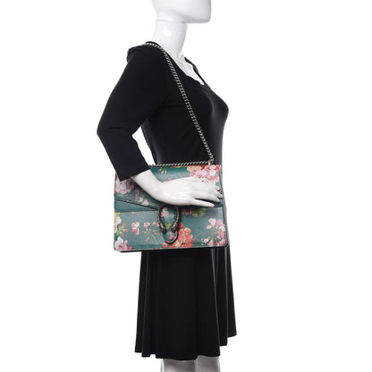 Gucci Calfskin Blooms Print Medium Dionysus Shoulder Bag Bright Emerald Multicolor 2 of 10