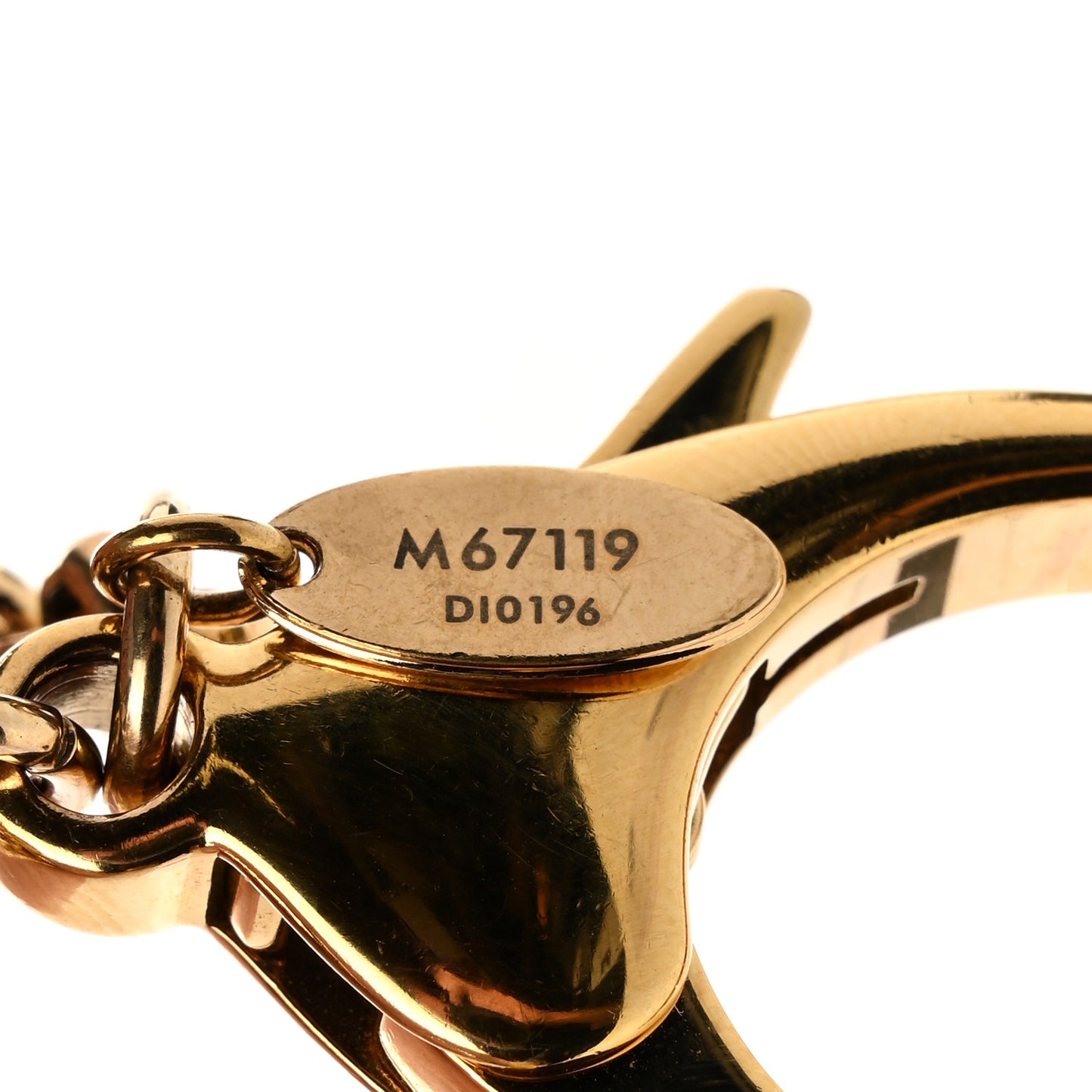 Metal Enamel Fleur De Monogram Bag Charm Dore