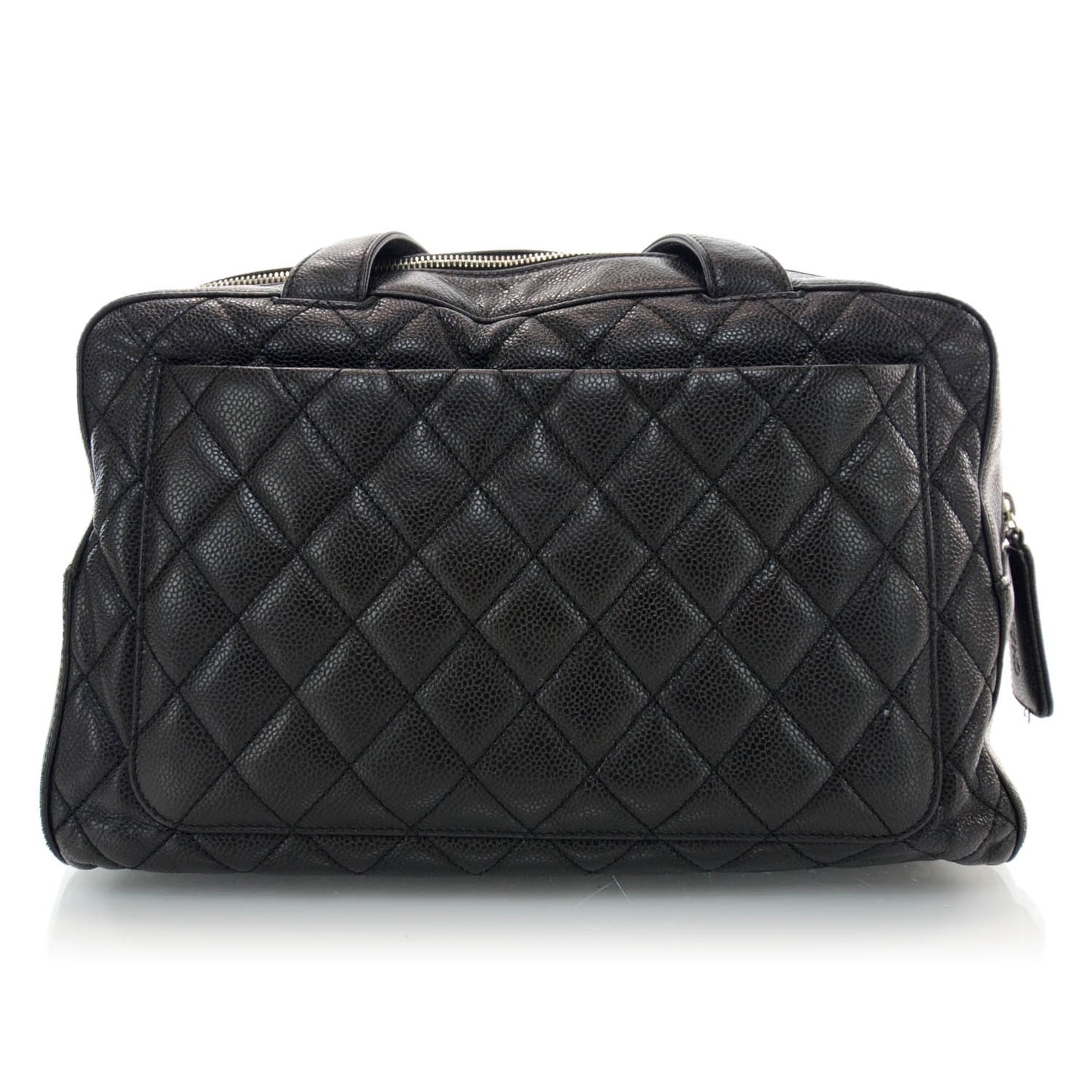 Caviar Quilted Bowler Black
