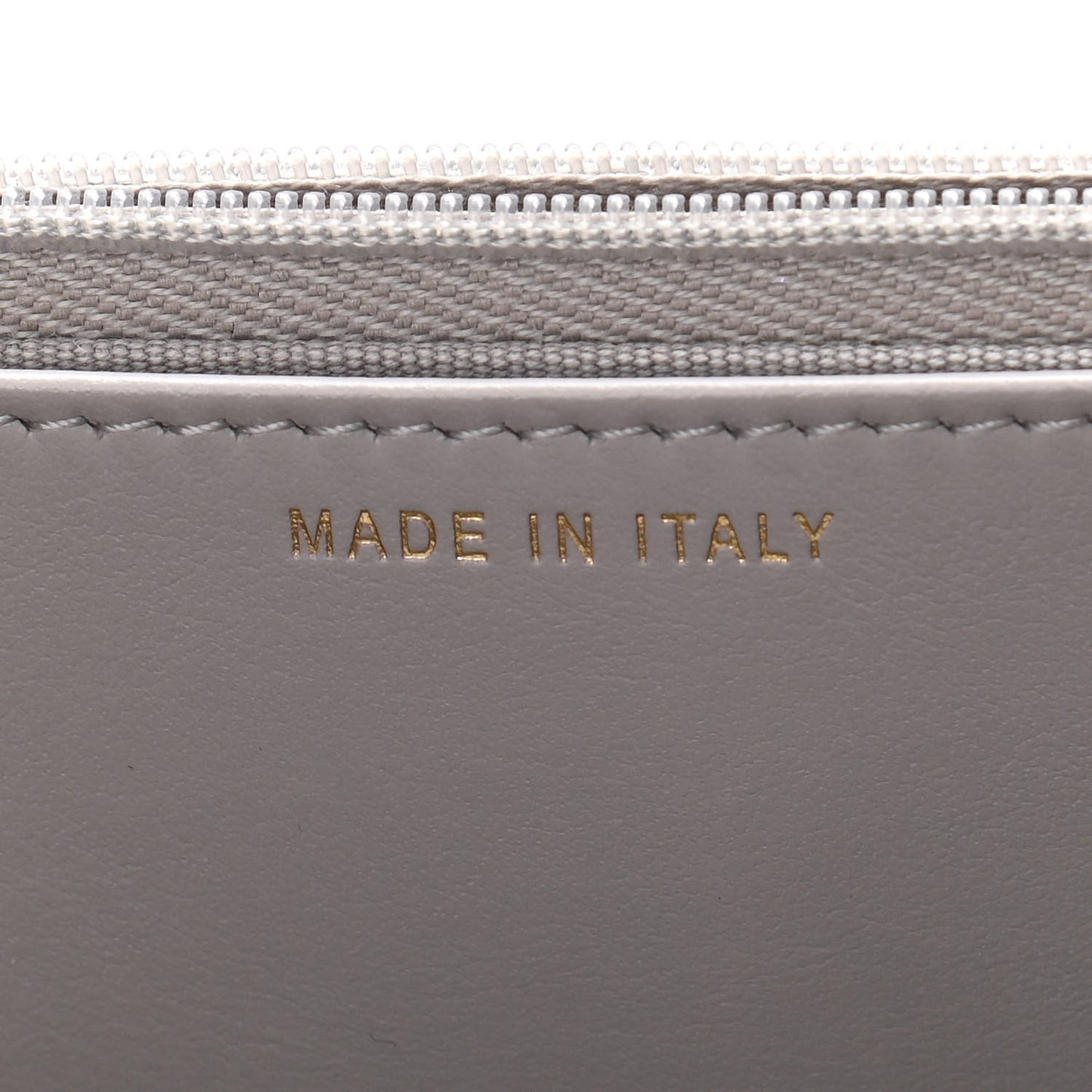 Caviar Quilted Studded CC Wallet On Chain WOC Grey