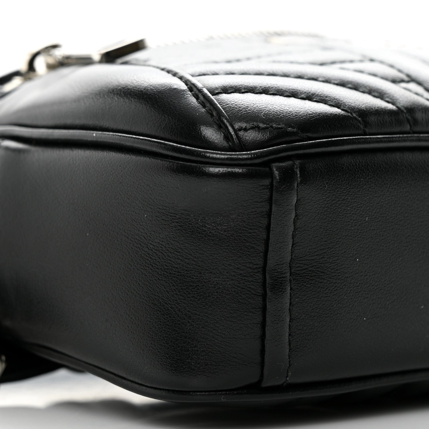 Prada Soft Calfskin Impunture Diagramme Belt Bag Black 8 of 9