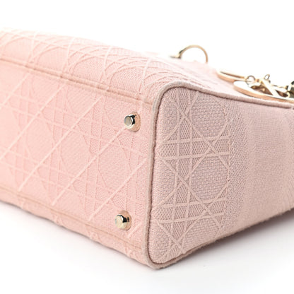 Christian Dior Canvas Embroidered Medium Lady D-Lite Bois De Rose 16 of 21