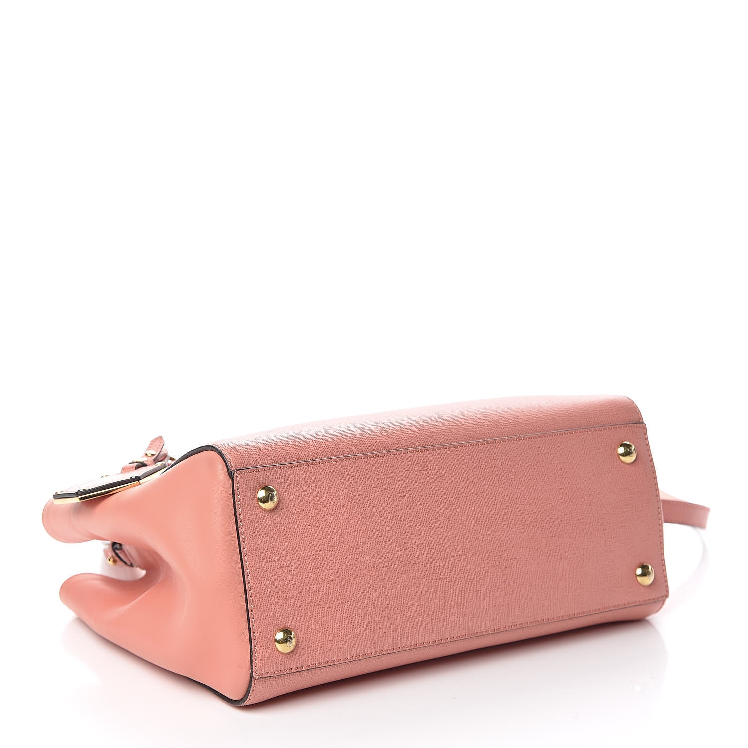 Fendi Vitello Elite Petite 2Jours Tote Pesca 4 of 15