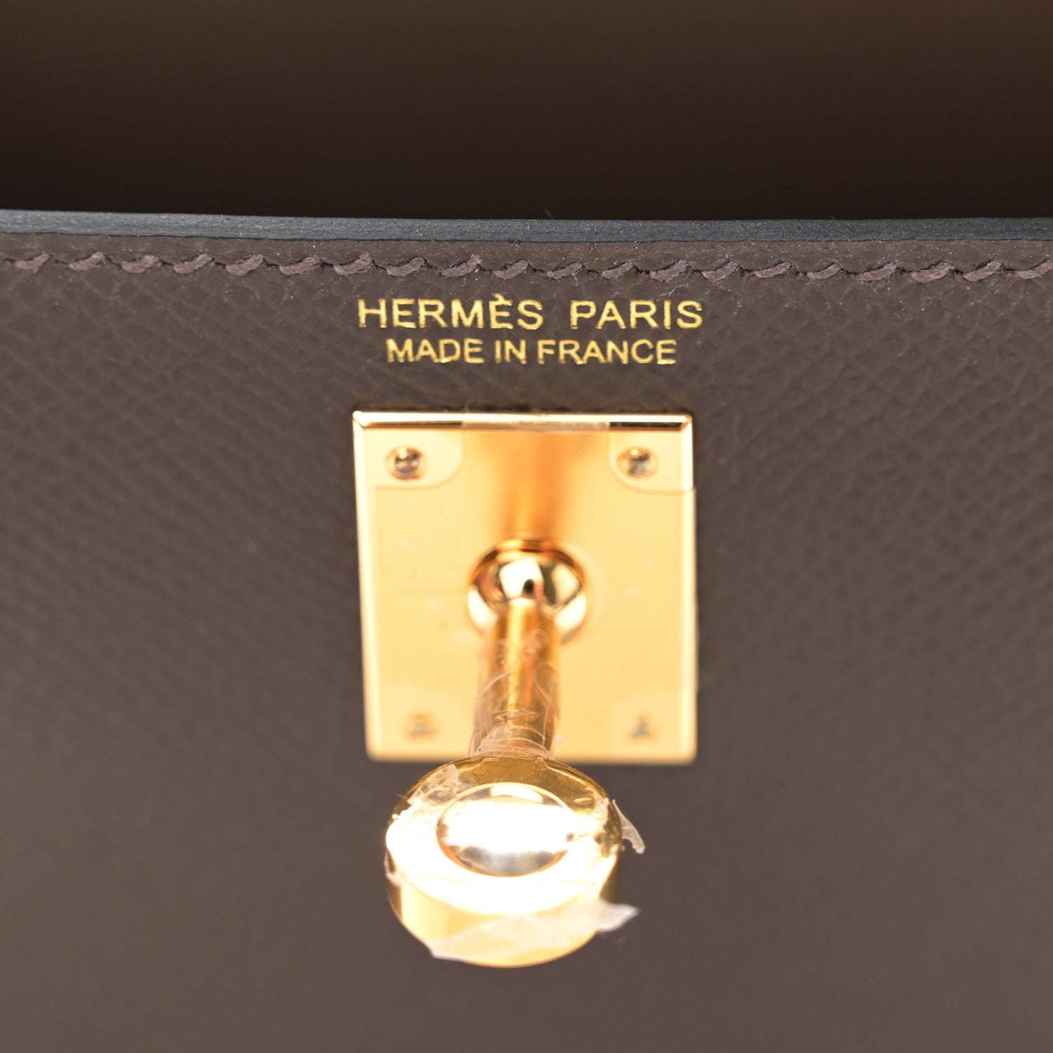 Hermes Epsom Tri-Color Mini Kelly Sellier 20 Ecorce Etoupe Black 6 of 13