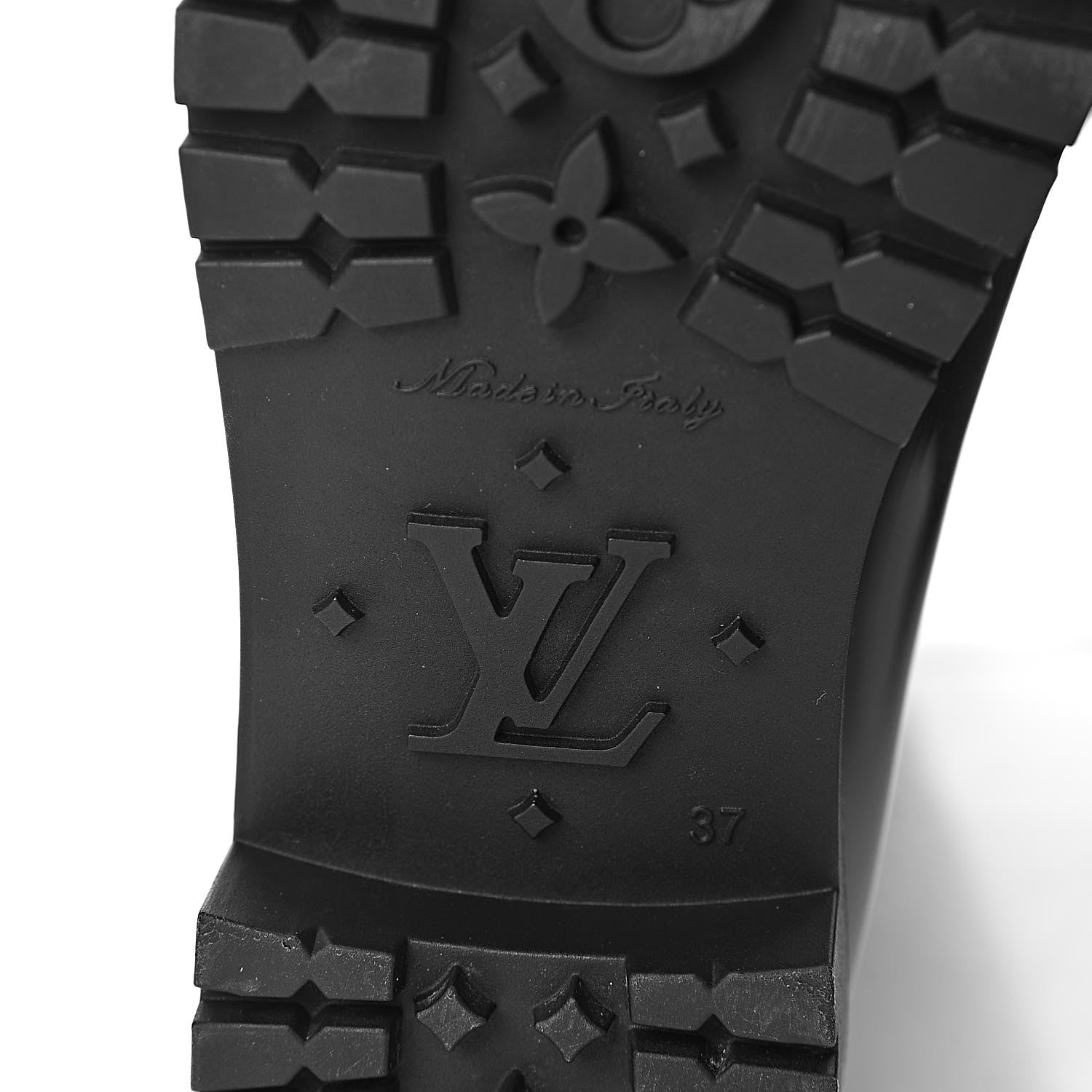 Louis Vuitton Rubber Embossed Monogram Splash Rain Boots 37 Black 7 of 8