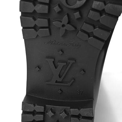 Louis Vuitton Rubber Embossed Monogram Splash Rain Boots 37 Black 7 of 8