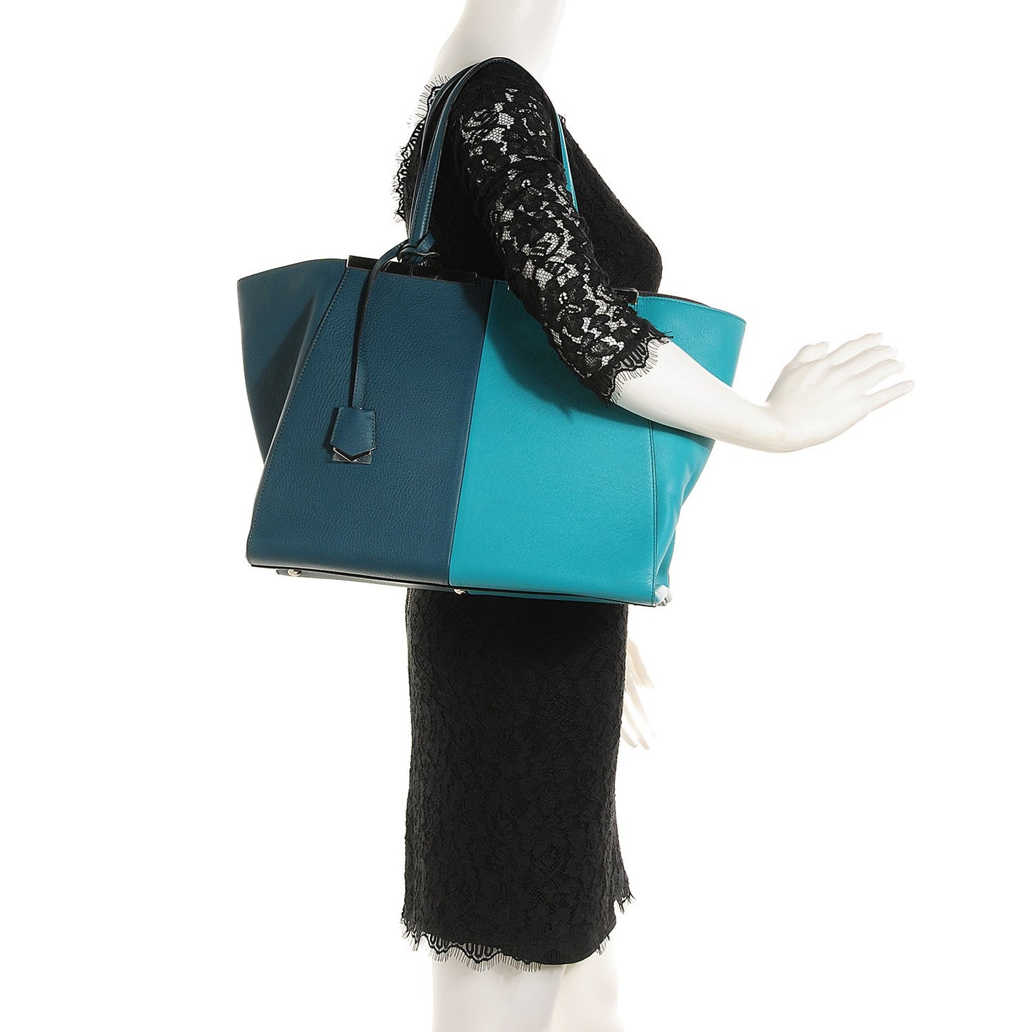 Vitello Bi-Color Large 3Jours Tote Oceano Lago
