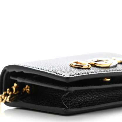 Gucci Grainy Calfskin Zumi Card Case Wallet Black 7 of 8