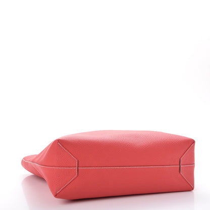 Hermes Taurillon Clemence Double Sens 45 Reversible Tote Rubis Bougainvillea 5 of 11