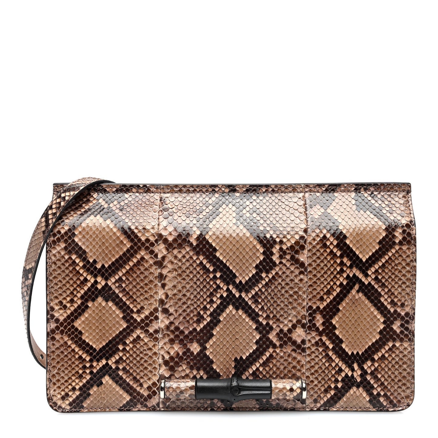 Calfskin Snakeskin Lady Bamboo Shoulder Bag
