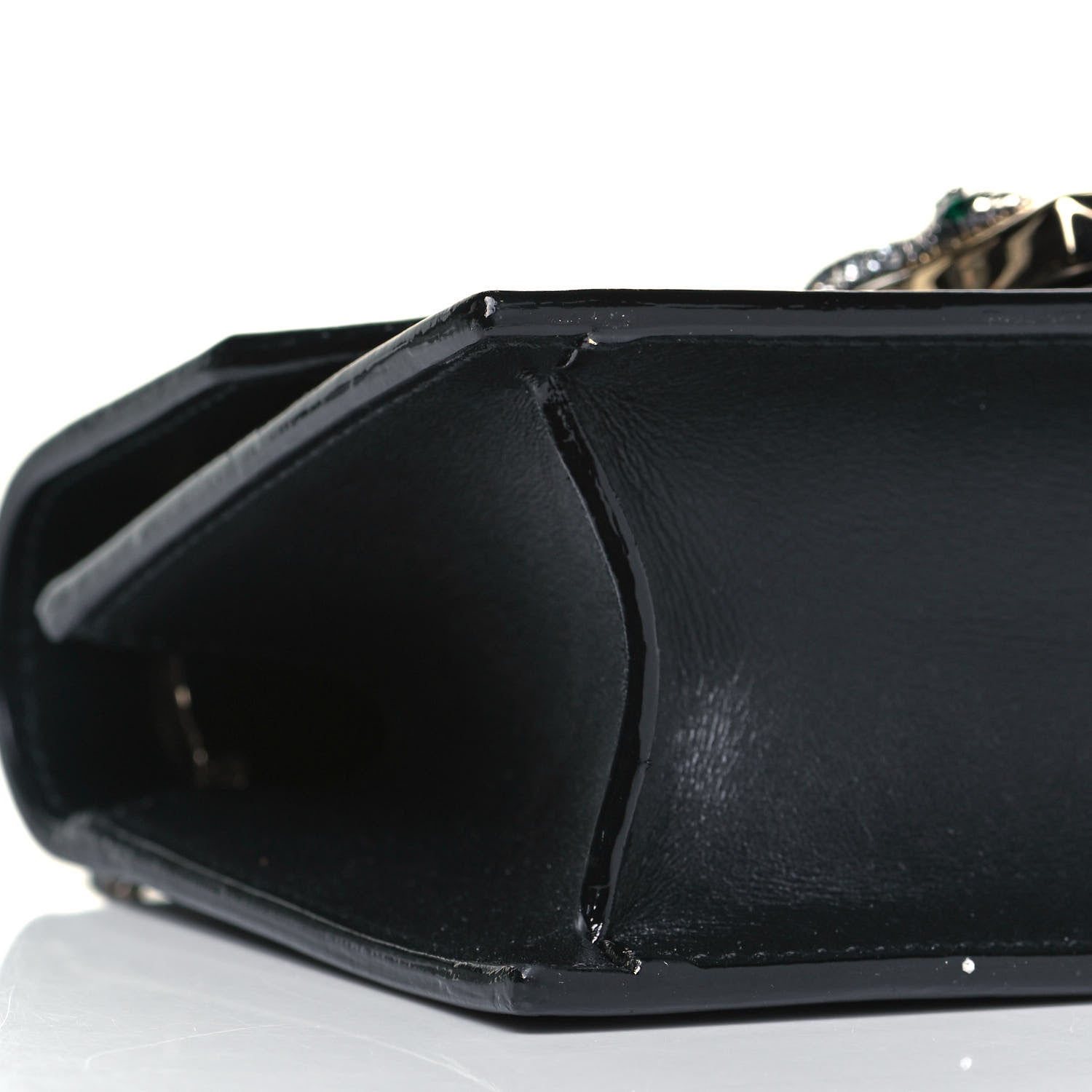 Jimmy Choo Smooth Calfskin Crystal Snake Buckle Paris Crossbody Bag Black 5 of 10