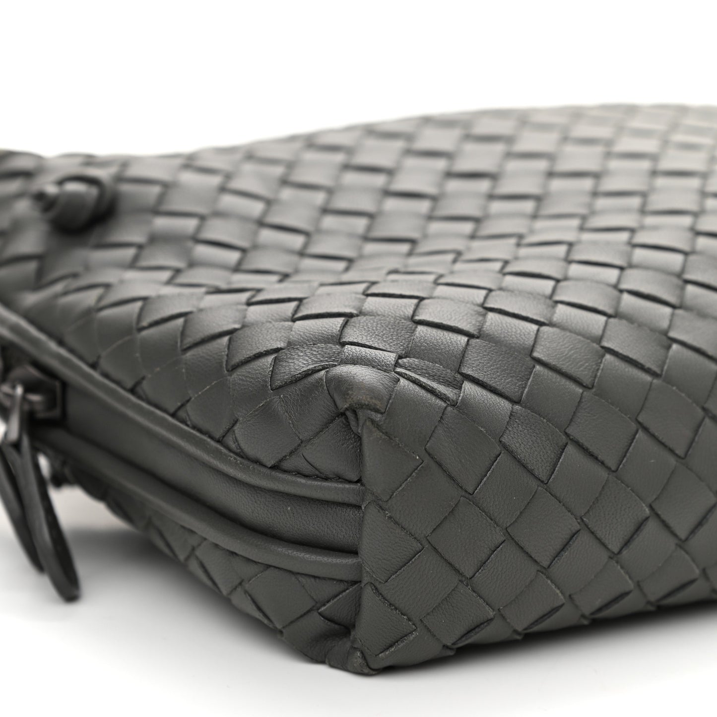 Nappa Intrecciato Nodini Crossbody Messenger New Light Grey