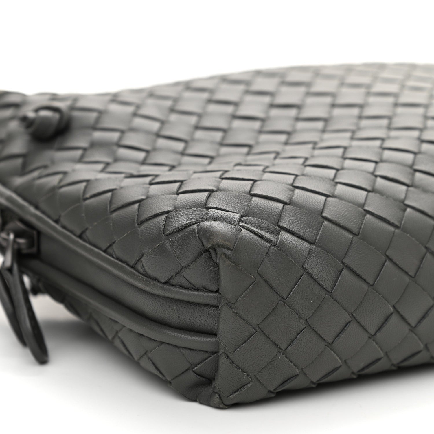 Bottega Veneta Nappa Intrecciato Nodini Crossbody Messenger New Light Grey 9 of 13
