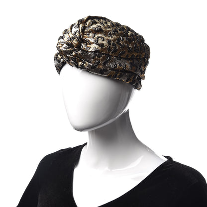 Gucci Metallic Leonte Turban L 58 Black Gold 2 of 6