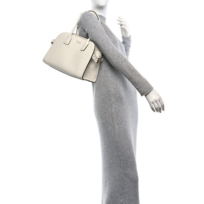 Prada Soft Grain Calfskin Medium Tote Bag White 2 of 9