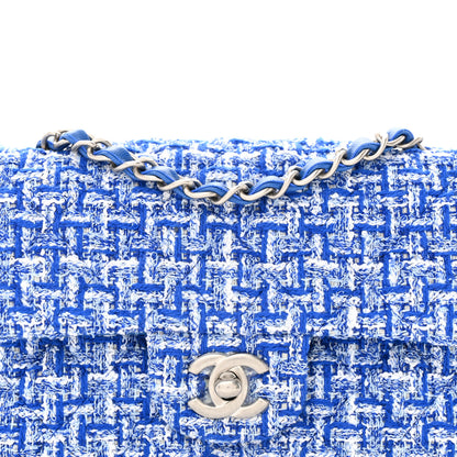 Chanel Tweed Quilted Mini Rectangular Flap Blue White 8 of 11