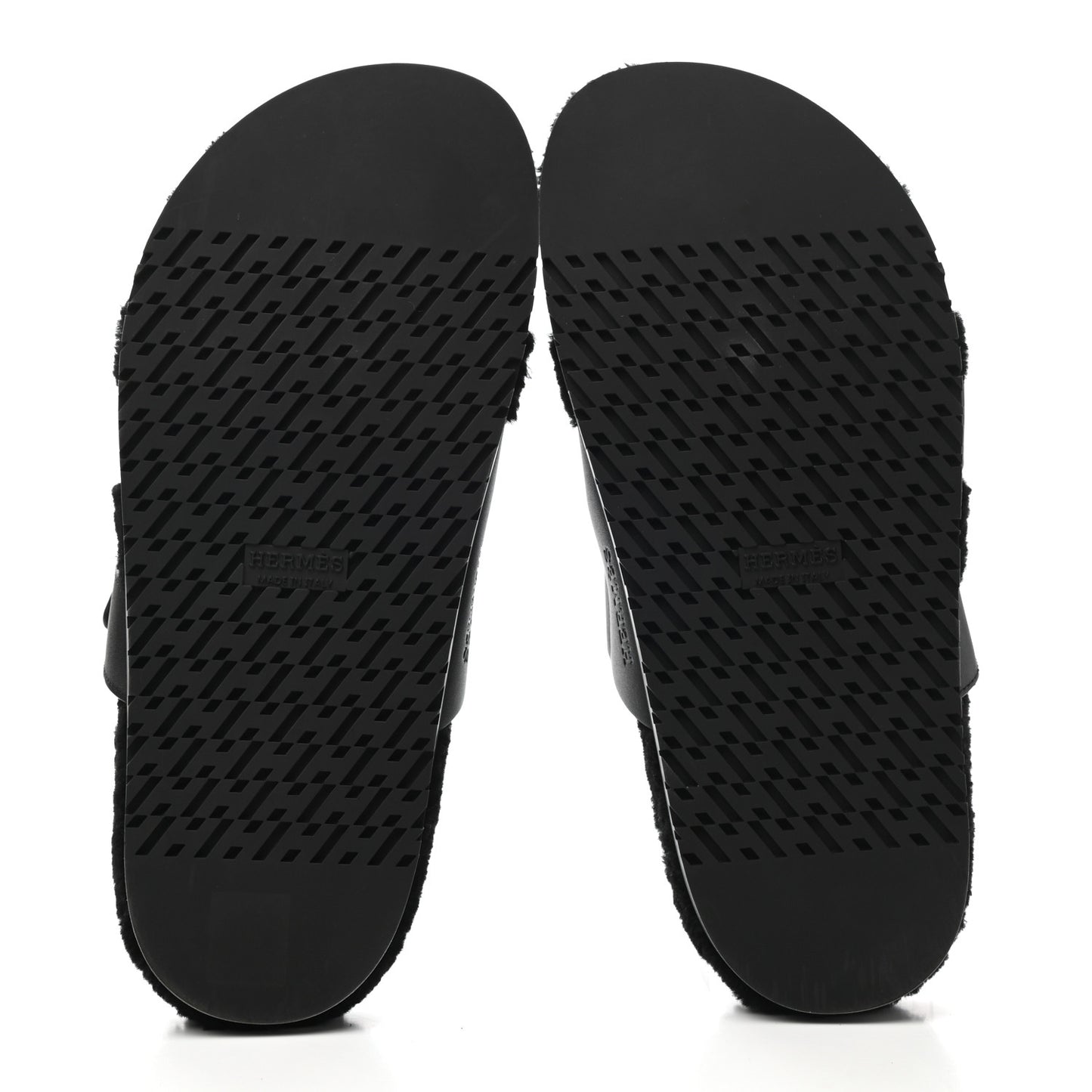 Calfskin Woolskin Womens Chypre Sandals 39 Black