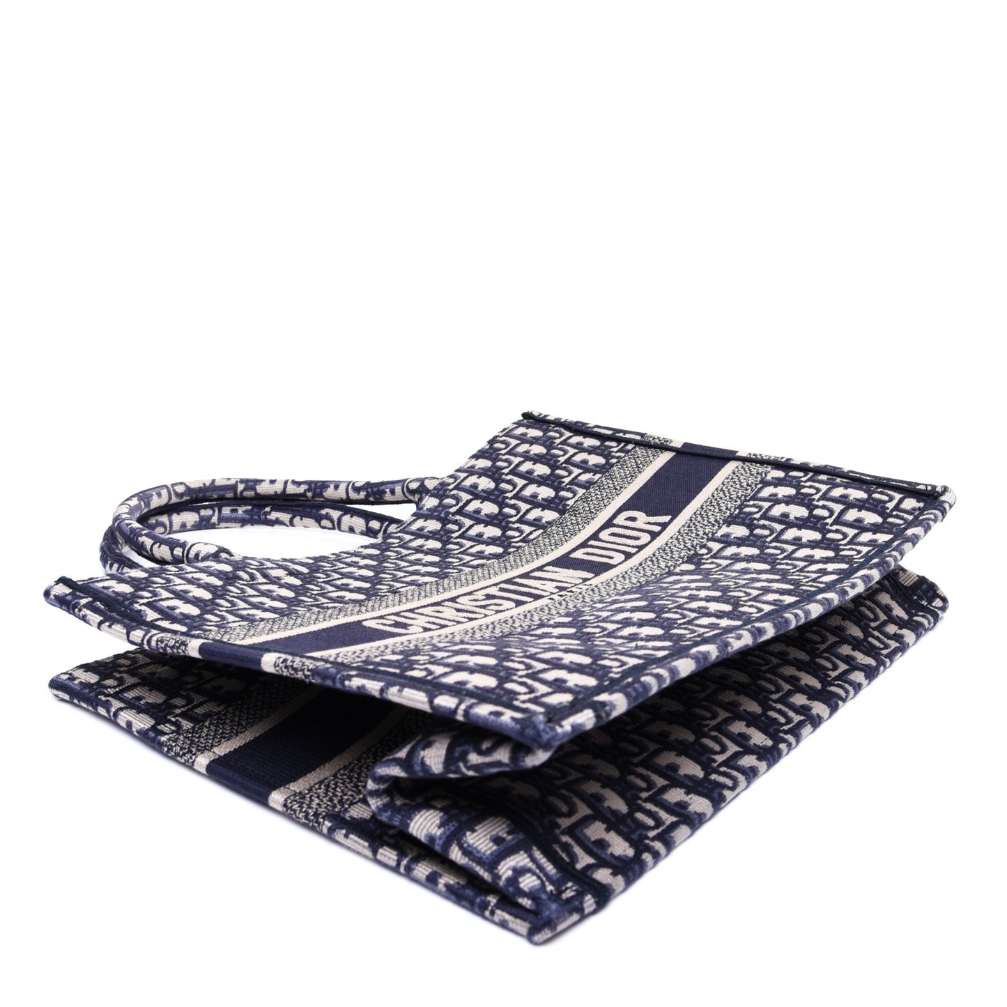 Oblique Medium Book Tote Blue Multicolor