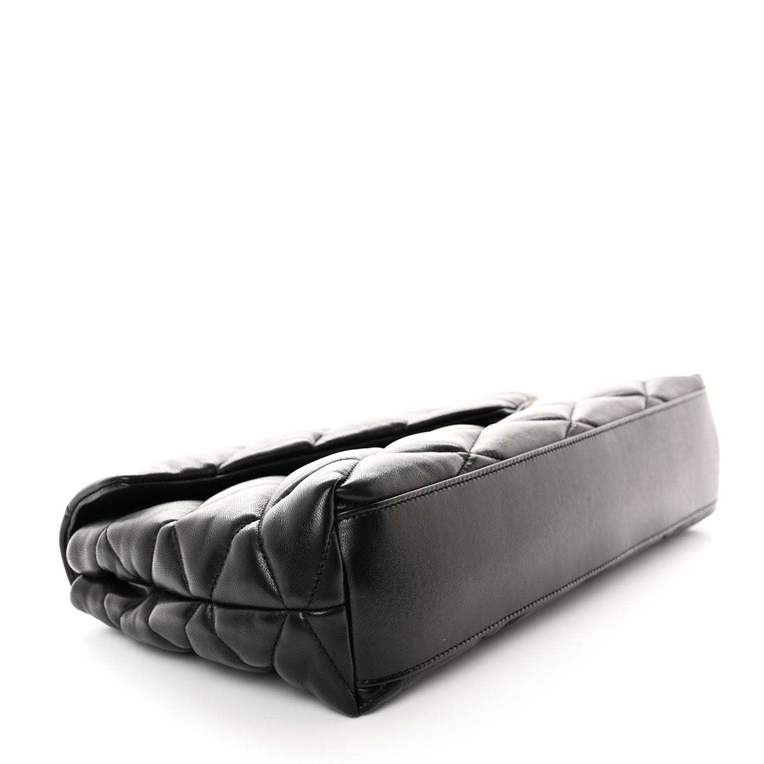 Saint Laurent Lambskin Quilted Sade Puffer Envelope Clutch Black 4 of 10