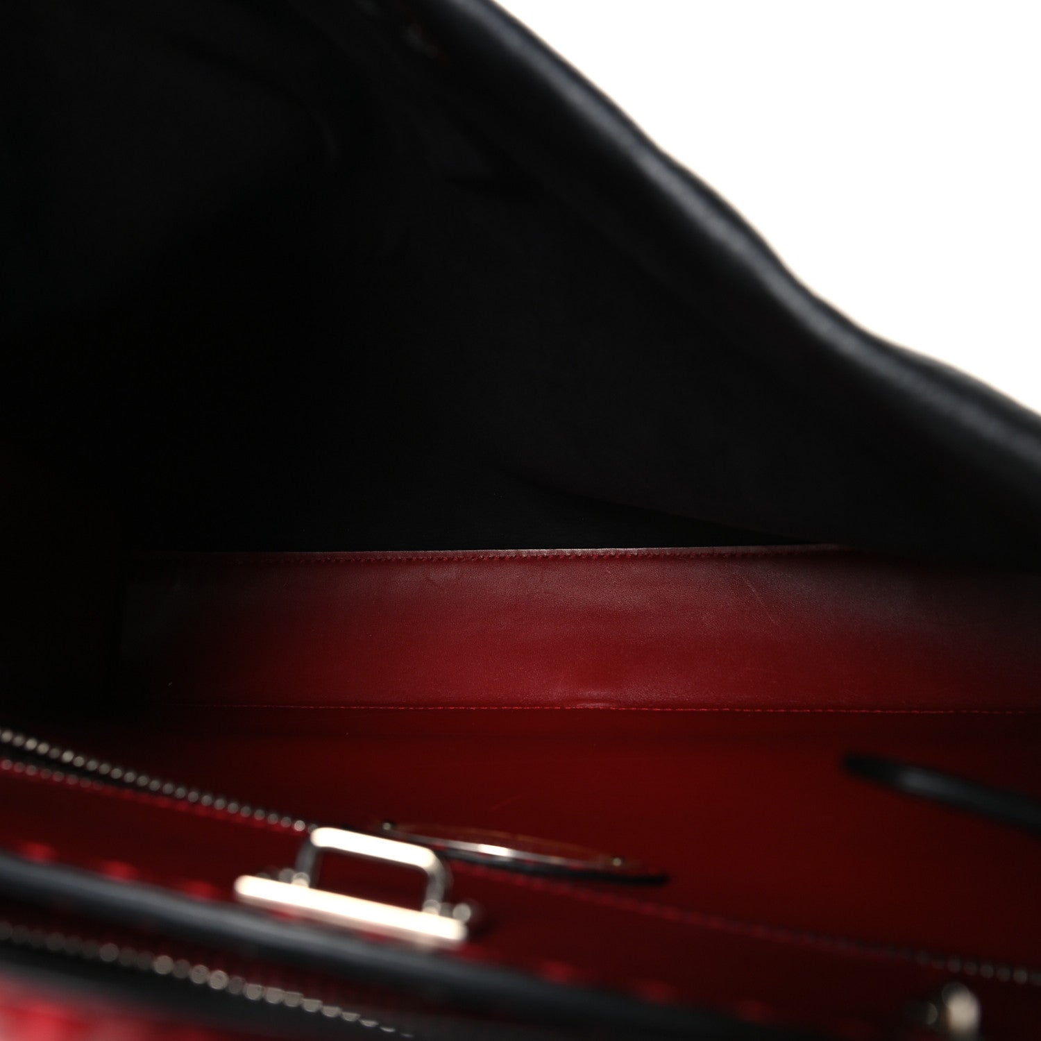 Fendi Cuoio Romano Selleria Vitello Zeus Large Mens Peekaboo Iconic Essential Satchel Black Rosso 5 of 13