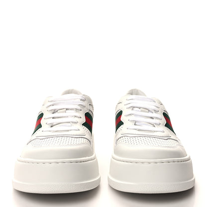 Gucci Calfskin Web Perforated Womens Platform 55mm Sneakers 40.5 White Bright Splash 2 of 8
