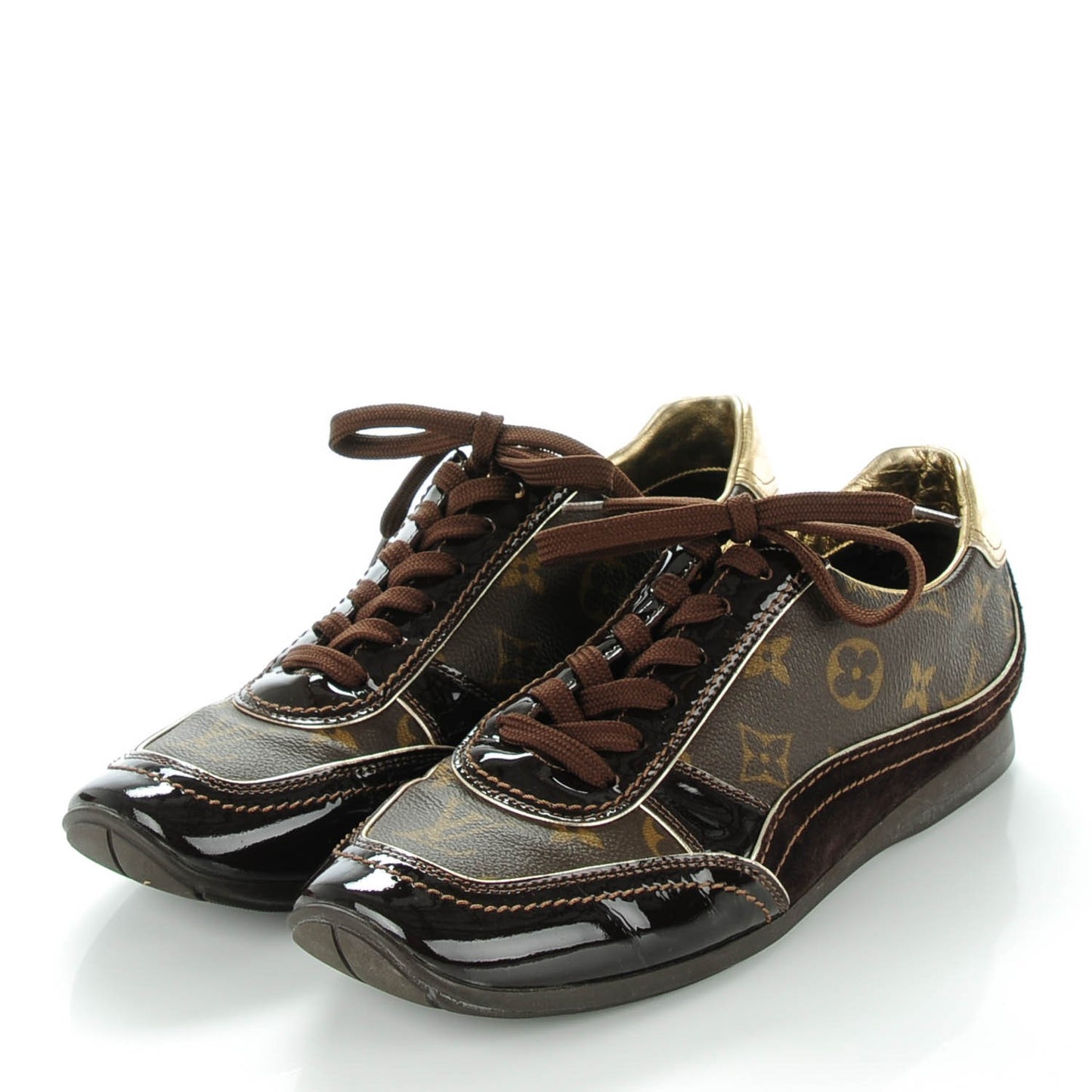 Patent Monogram Globe Trotter Sneakers 39.5