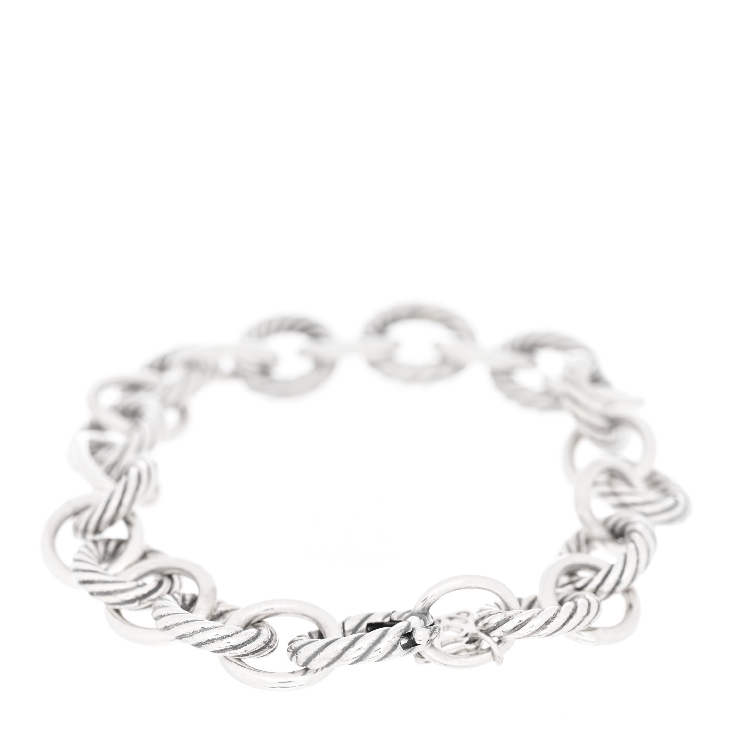 David Yurman Sterling Silver 10mm Medium Oval Link Bracelet 2 of 4