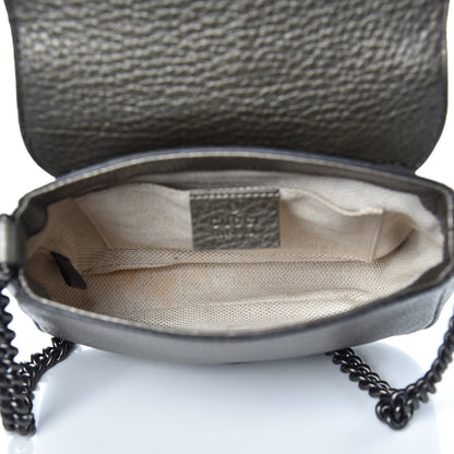 Gucci Metallic Pebbled Calfskin Small Soho Flap Crossbody Sasso 5 of 11