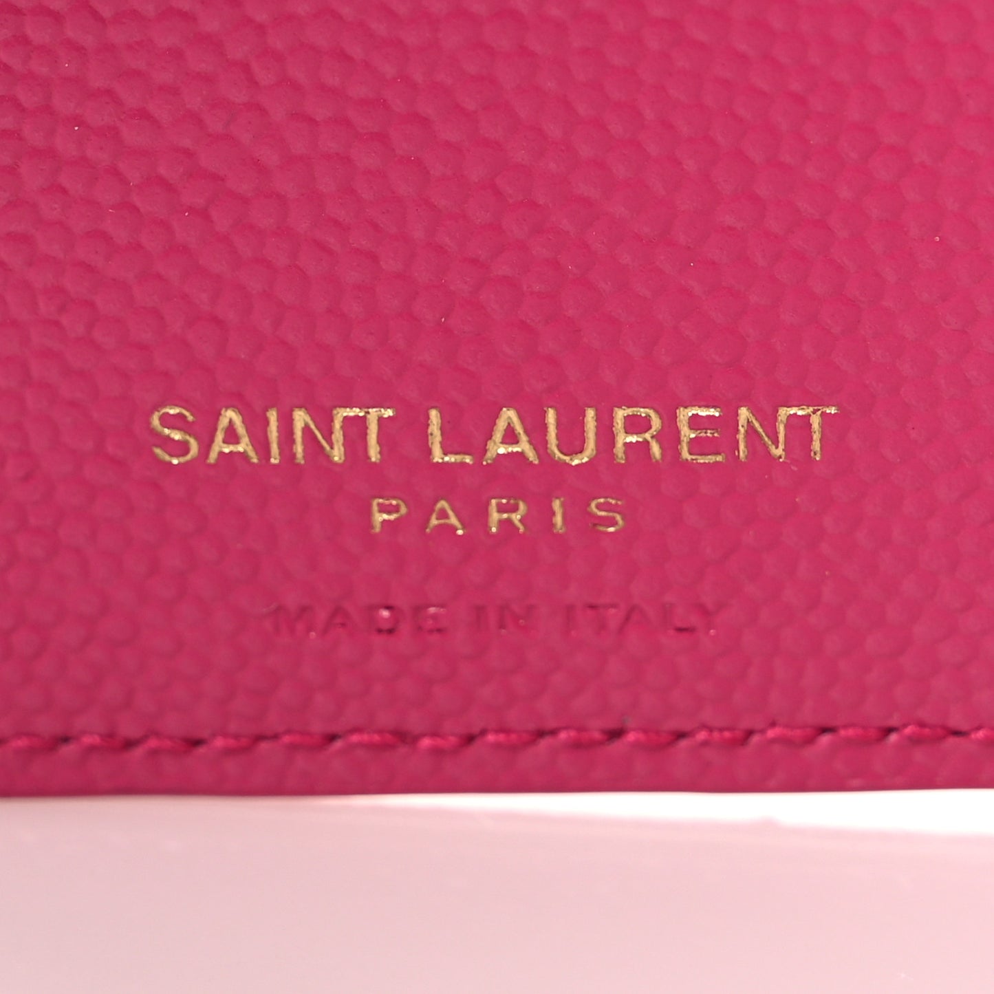 Grain De Poudre Matelasse Chevron Monogram Zipped Card Case Fresh Fuxia