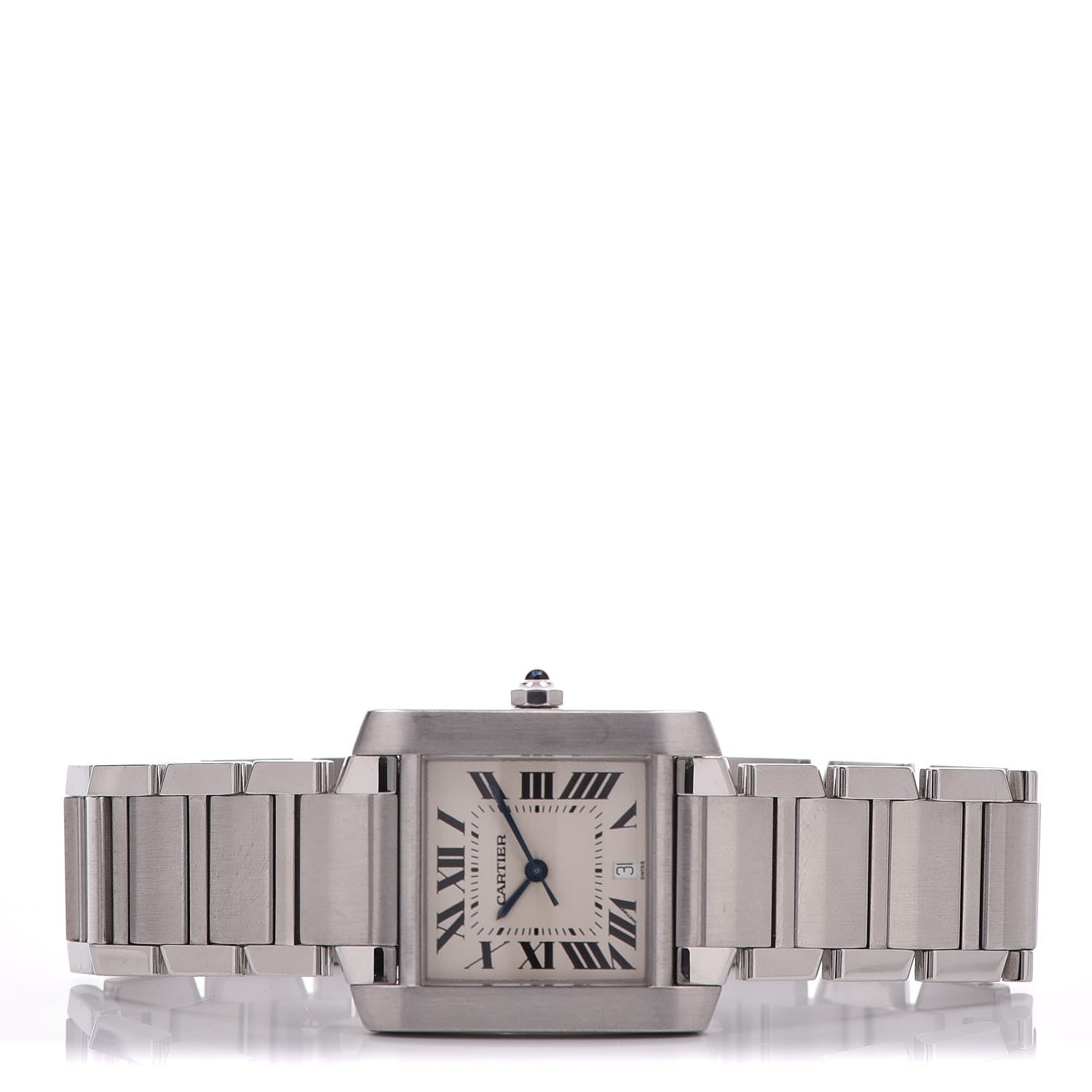 Cartier Stainless Steel 28mm Tank Francaise Automatic Watch 3 of 6