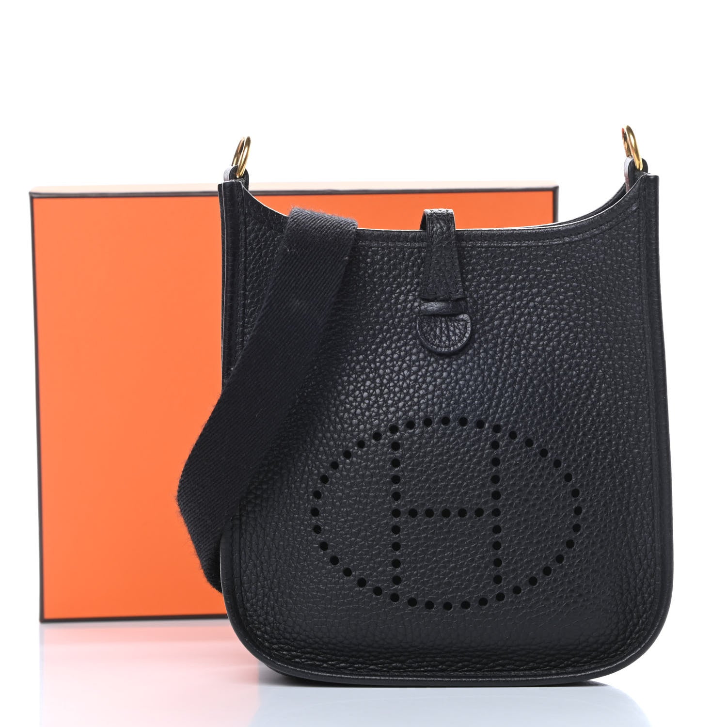 Hermes Taurillon Clemence Evelyne TPM Black 11 of 11