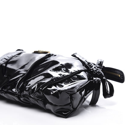 Gucci Patent Large Hysteria Clutch Black 6 of 10